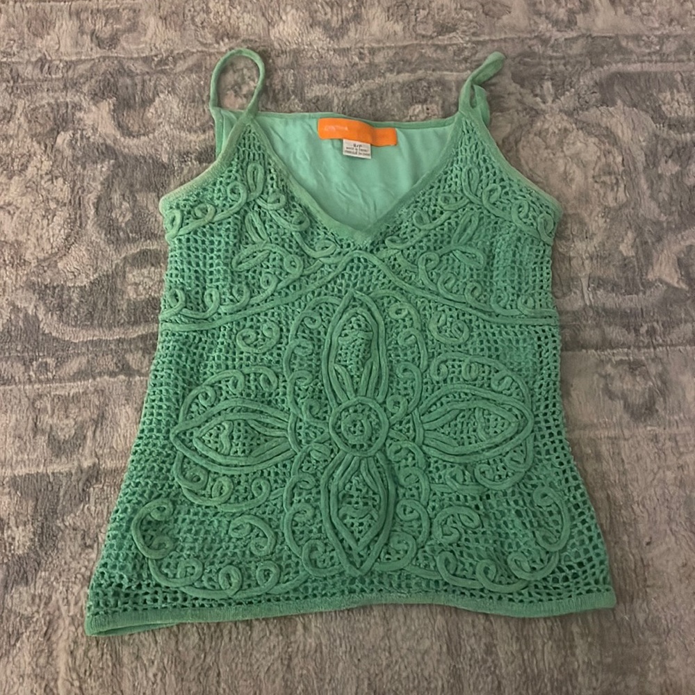 Vintage Velvet Crochet Cami
